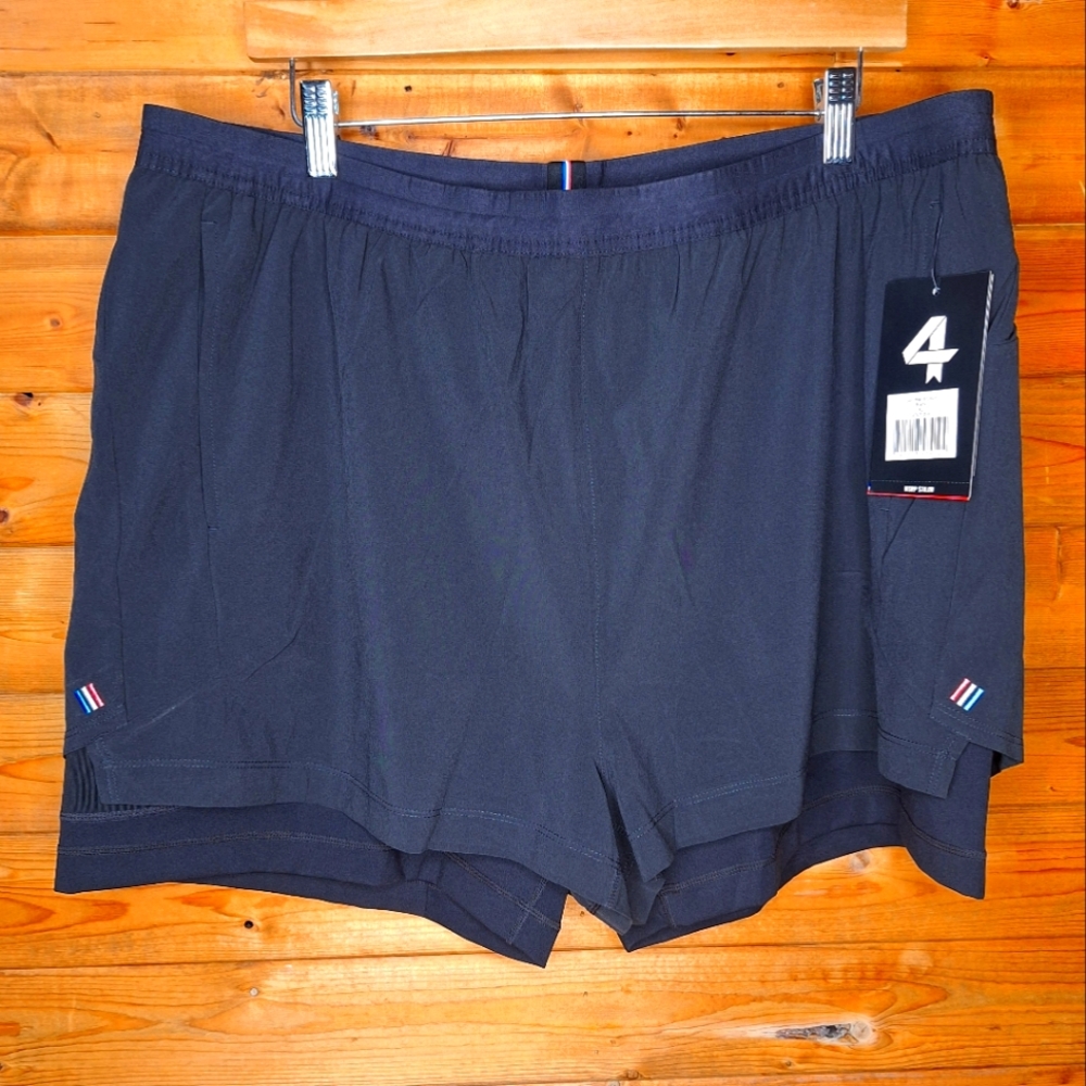 ❤️ NWT Fourlaps Women's Black Athletic Shorts W/Pockets Size XL